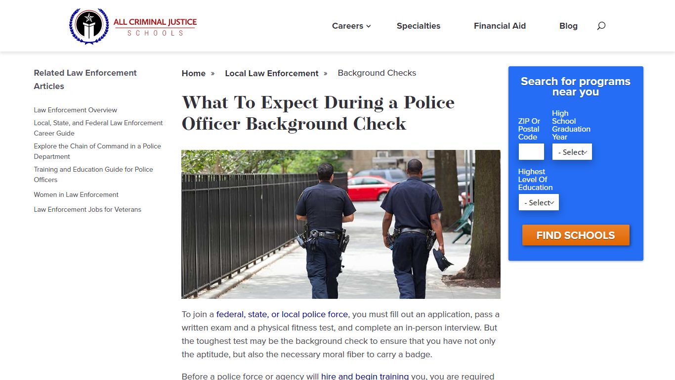 What To Expect During a Police Officer Background Check